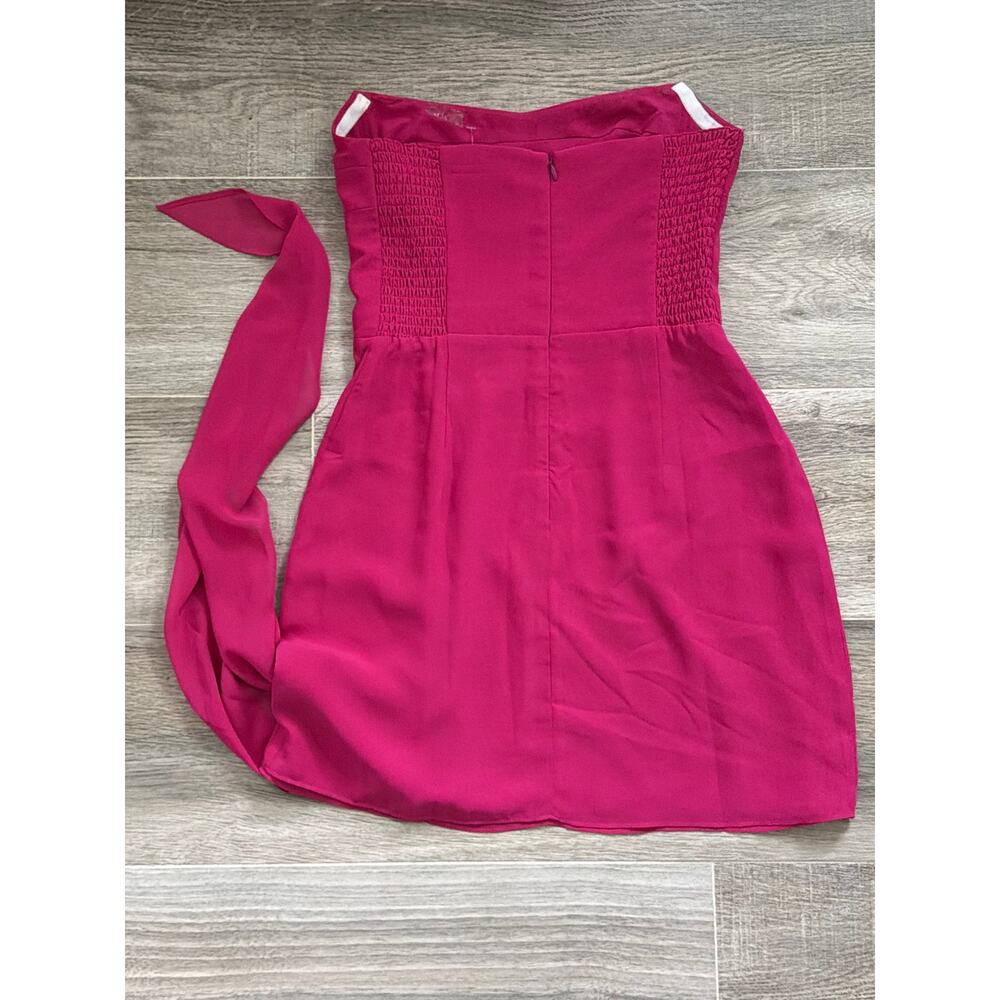 Amanda Uprichard Treasure Strapless Mini Dress Fuchsia Pink Women's Small - Picture 5 of 9